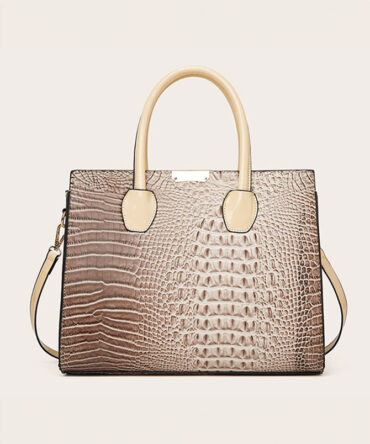 Croc Texture 3-Piece Bag Set | Front - Torfeo