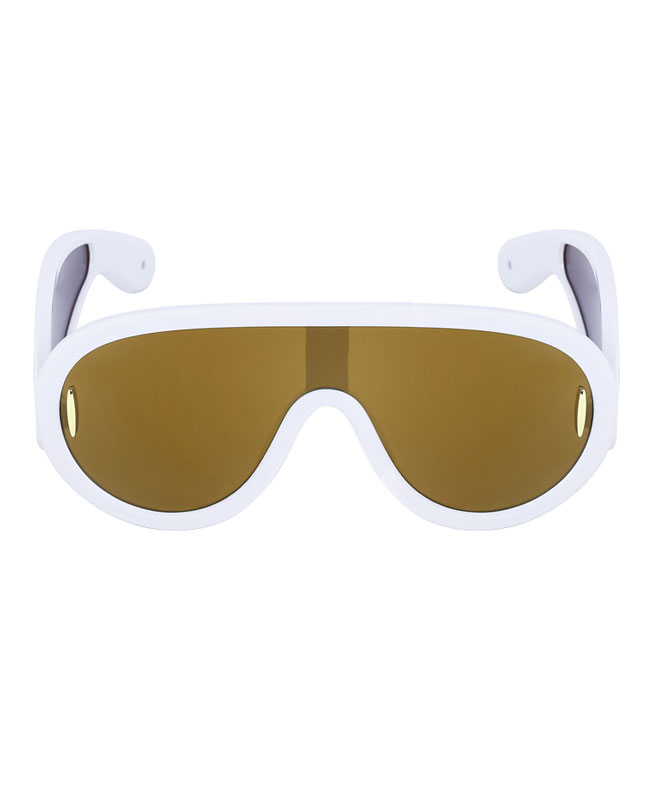 White Brown Diva Luxe Punk Sunglasses - Torfeo