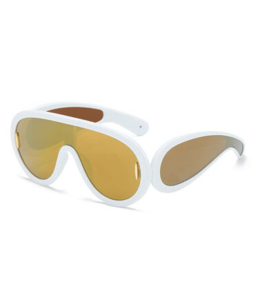 White Brown Diva Luxe Punk Sunglasses - Torfeo