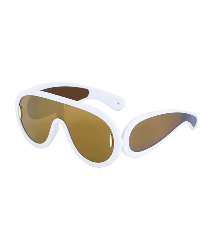 White Brown Diva Luxe Punk Sunglasses - Torfeo