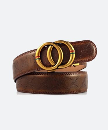 Brown Double Loop Buckle Belt - Torfeo