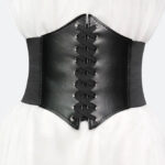 Faux Leather Elastic Girdle
