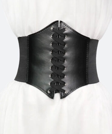 Faux Leather Elastic Girdle - Torfeo