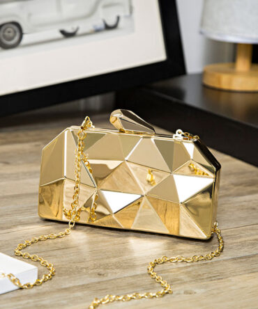 Geometric Gold Clutch - Torfeo