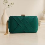 Criss-cross Tassel Clutch