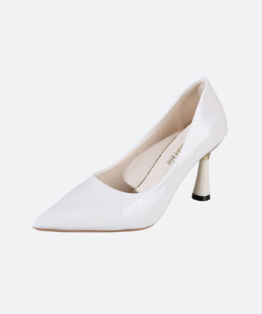 White Pattern Embossed Shoes - Torfeo