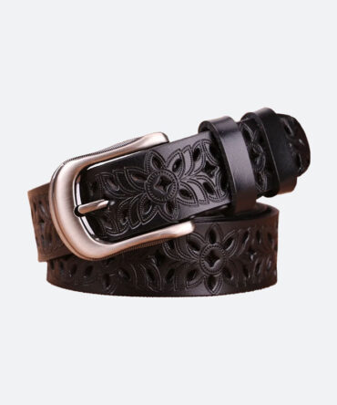 Black Pin Buckle Retro Belt - Torfeo