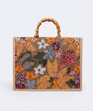 Sequin Bamboo Handbag - Torfeo