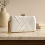 Criss-cross Tassel Clutch