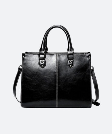 Black Starlet-Stitch Handbag - Torfeo