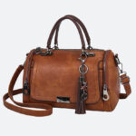Tassel Decor Barrel Handbag