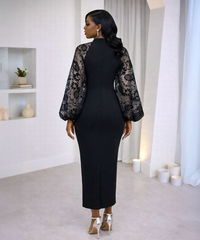 Athena Puff Sleeve Dress - TORFEO