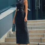 Bubble Textured Sleeveless Dress - Torfeo
