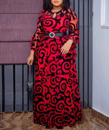 Red Enchanted Grace Maxi Dress - Torfeo