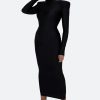 Black Long Sleeve Bodycon Dress - Torfeo