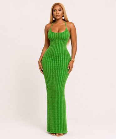 Spaghetti Strap Long Dress - TORFEO