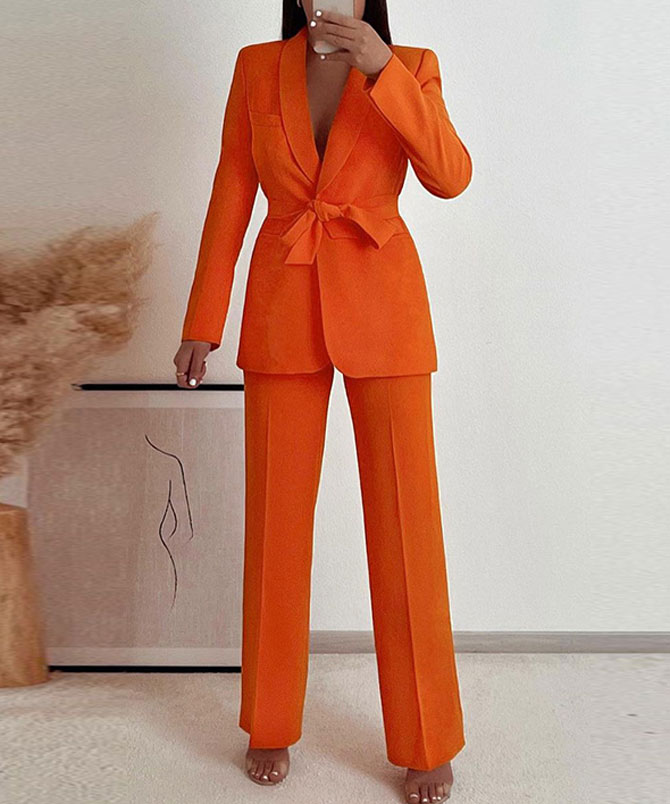 Orange Street Chic Pant Suit Set - Torfeo