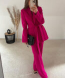 Pink Street Chic Pant Suit Set - Torfeo