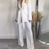 White Street Chic Pant Suit Set - Torfeo