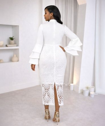 Timeless Twist White Dress - TORFEO