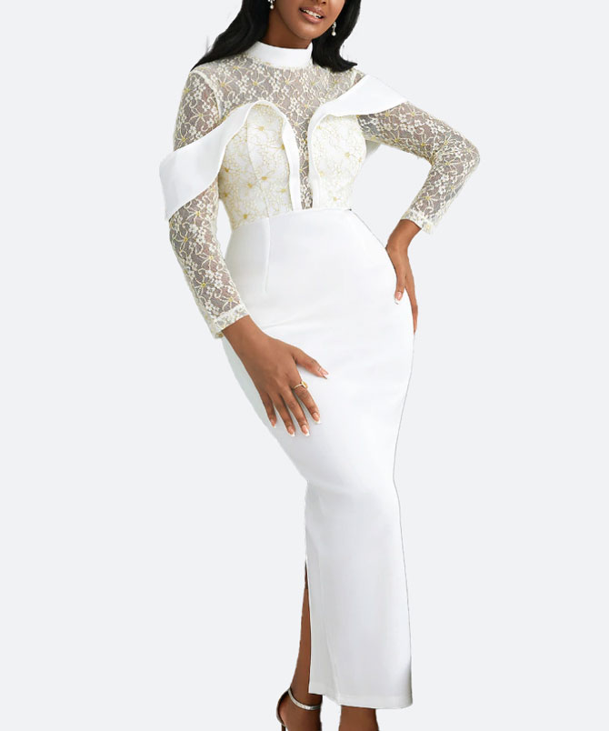 White Blair UrbanElegance Dress - Torfeo