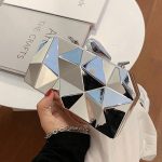 Geometric Silver Clutch