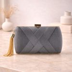 Criss-cross Tassel Clutch