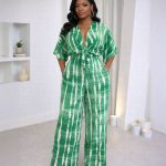 Dolman Print Jumpsuit