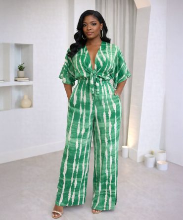 Dolman Print Jumpsuit - TORFEO