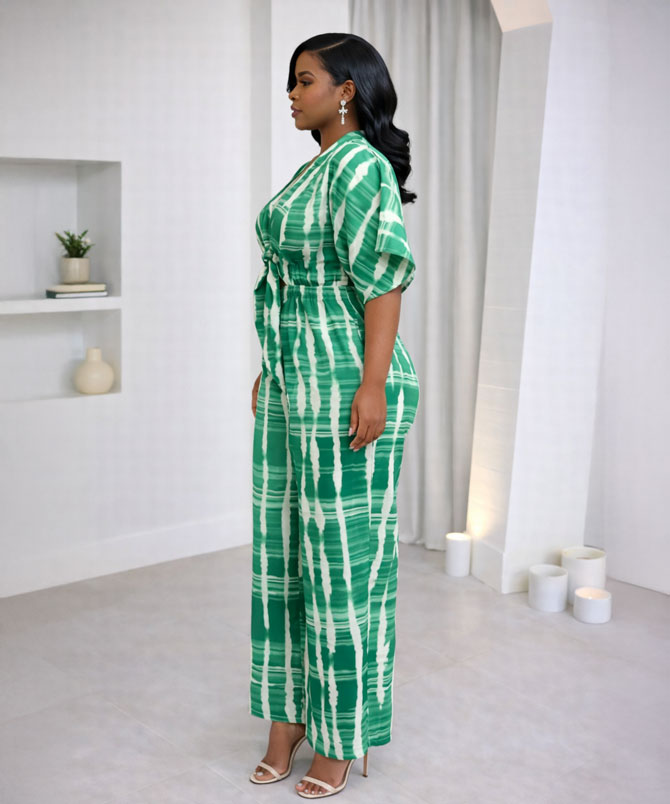 Dolman Print Jumpsuit - TORFEO