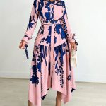 Irregular Hem Print Dress