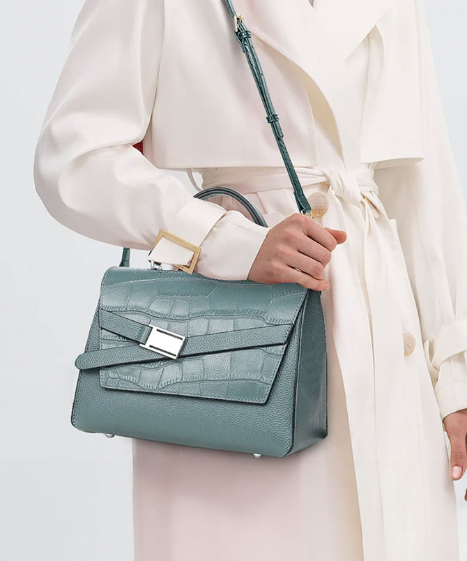 Teal Luxury Genuine Leather Bag - TORFEO