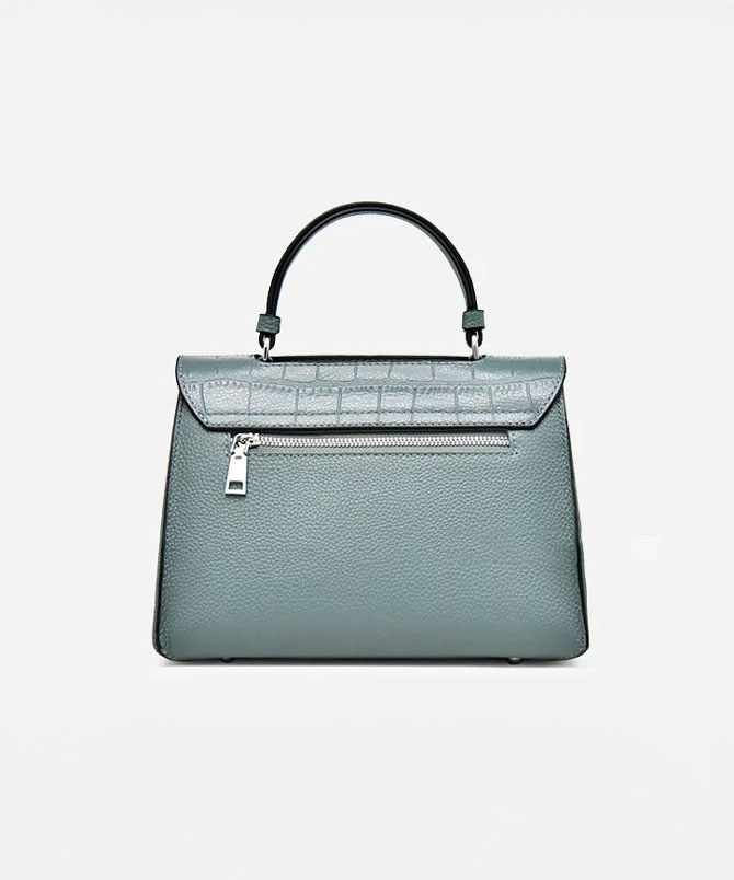 Teal MS Luxe Stone Leather Bag - TORFEO