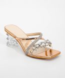 Rhinestone Crisscross Heels - TORFEO