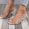 Clara Transparent Heel Sandals - TORFEO