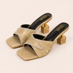 Open Toe Rhinestone Heels