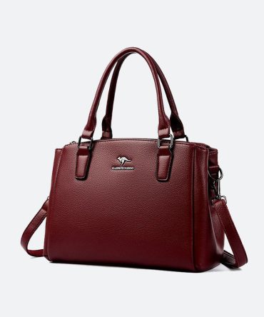 Red Classic Charm Black Handbag - TORFEO