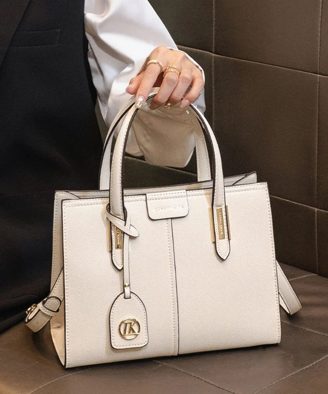 Ivory-Elegance Handbag - TORFEO