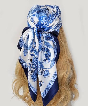 Azure Print Foulard Scarf - TORFEO