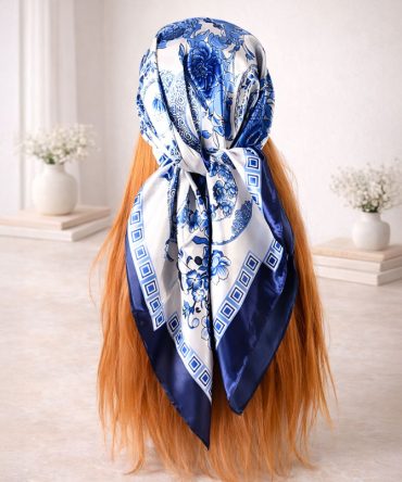 Azure Print Foulard Scarf - TORFEO
