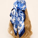 Azure Print Foulard Scarf