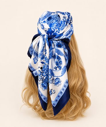 Azure Print Foulard Scarf - TORFEO