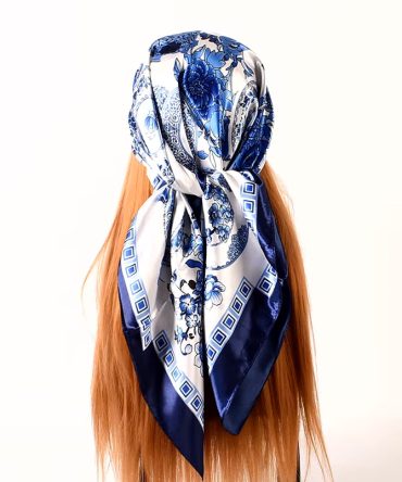 Azure Print Foulard Scarf - TORFEO