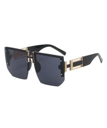 Black Flat Top Rimless Sunglasses - TORFEO