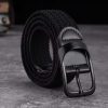 Black Braided Loop Unisex Belt - TORFEO