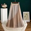 Nude Mesh Pleated Skirt - TORFEO