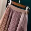 Brown Mesh Pleated Skirt - TORFEO