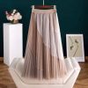 Nude Mesh Pleated Skirt - TORFEO