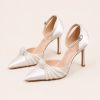 String Pearls White Shoes - TORFEO