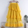 Yellow Tulle A-Line Skirt - TORFEO